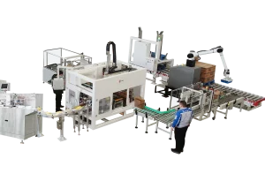 What are the advantages of a case packing and palletizing line?