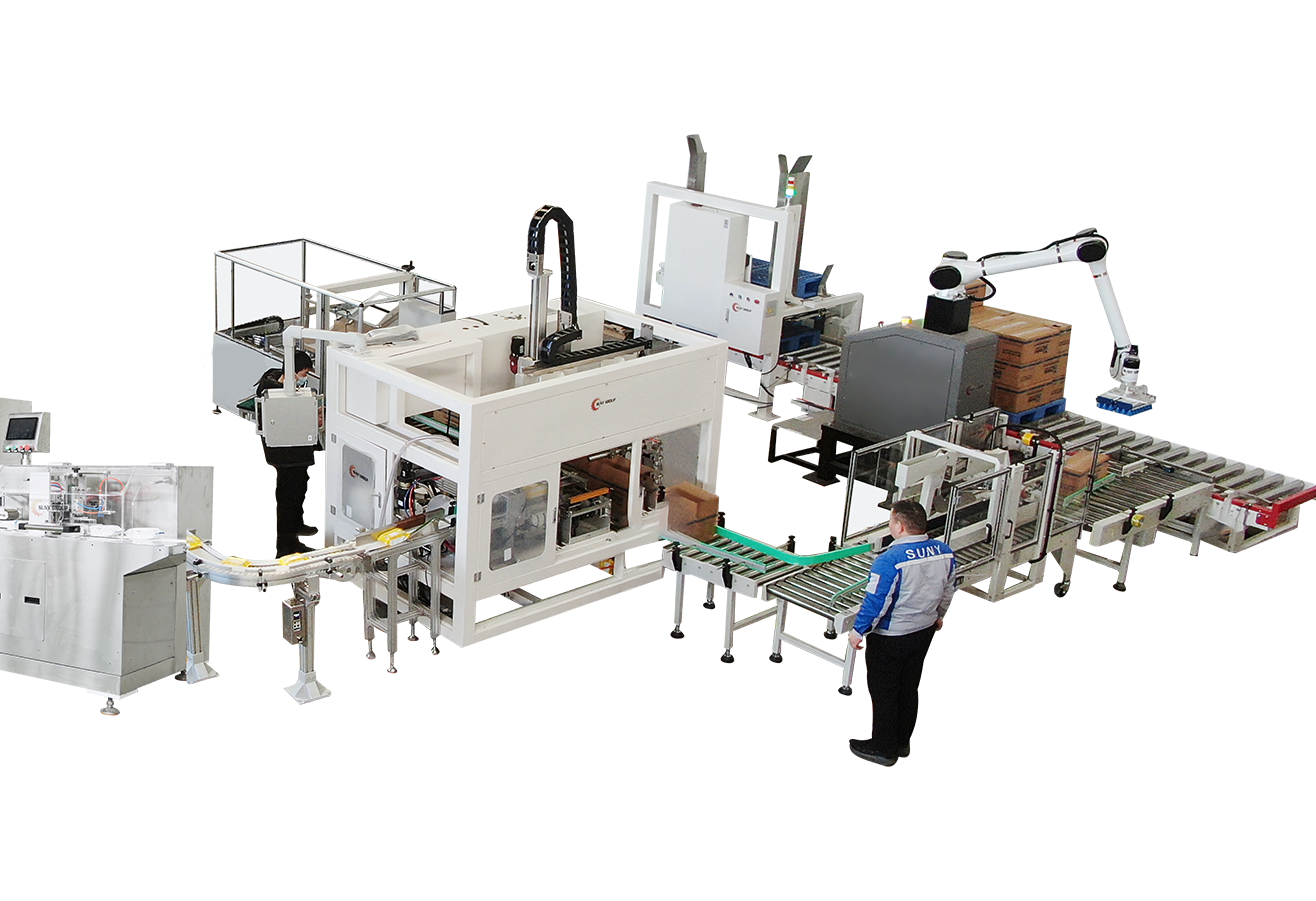 Wet Wipes Cartoning Palletizing Line Solution